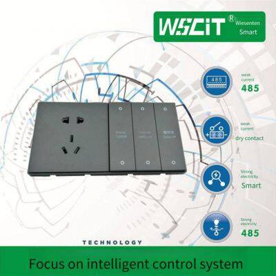 hotel customized strong - current 485 touch switch, weak - current dry contact large - panel switch, three - in - one temperature control knob