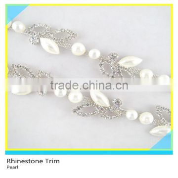 Pretty 888 Crystal Rhinestone Pearl Diamond Trim For Evening Dress