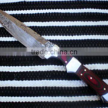 udk h86" custom handmade Damascus hunting knife/ Bowie knife with sheet and steel bolster handle