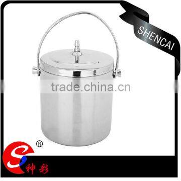 Stainless Steel Beer Ice Bucket and Tongs With Bale Handle-double Wall Bar Ice Bucket photo-5