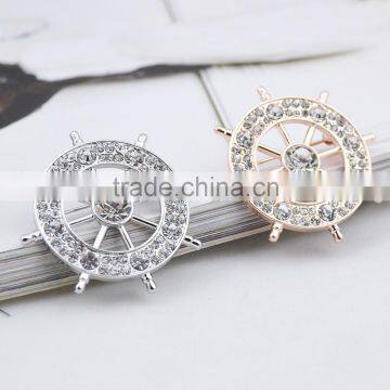 Fashion Jewelry Brooch Vintage Ship Wheel Brooch The Leader Personality Brooch photo-3
