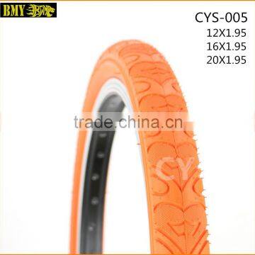 Factory Price for Durable Use Full Orange Color Bicycle Tire16X1.95