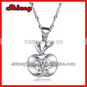 sterling silver factory wholesale cheap cute apple necklace