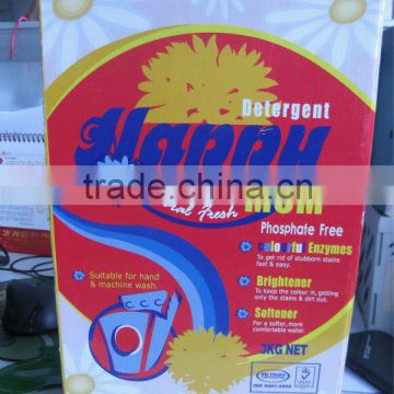 box package floral scent detergent washing powder