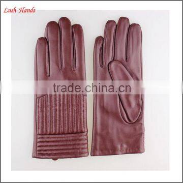 Women accessores Europe custume leather glove for beautiful women