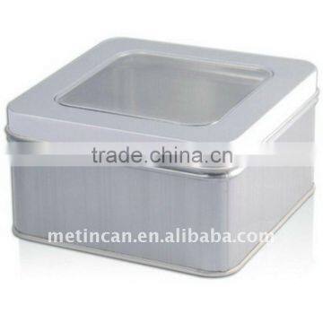 square watch packaging box with clear top