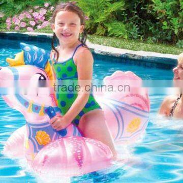 Inflatable sea horse floating rider