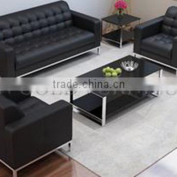 PU leather Sofa Bed Modern Sofa Furniture Leather Sofa Set for Office(SZ-SF04)