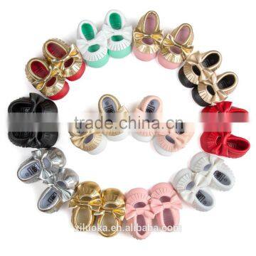 2016 latest baby girl shoes bowknot leather wholesale baby footwear                        
                                                Quality Choice