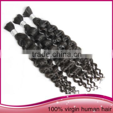 Cheap No Tangle No Shedding Top Quality Kinky Curly Human Hair Bulk Brazilian Human Hair Bulk Extension