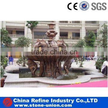 casting bronze outdoor decorative fountains of vivid dolphin