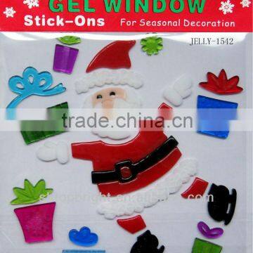 christmas decoration gel sticker conform to EN71