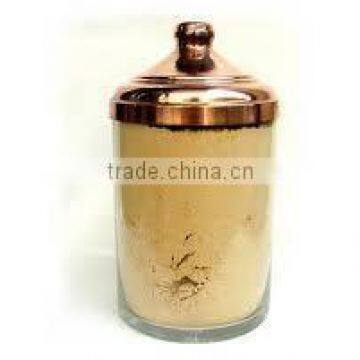 Glass Spice Jar With Copper Cover, Glass Jars for Bulk Foods, Sweet Candy Chocolate Cookie Jars BK1525 photo-2