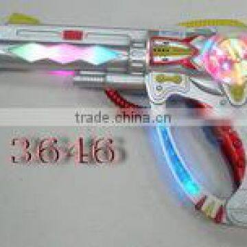 LED Flashing Electronic Gun with Rainbow Transparent Ball