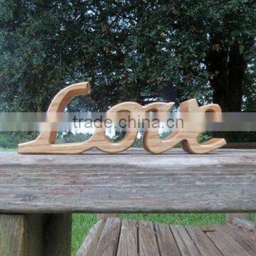 Decorative wood LOVE sign shelf sitter word art