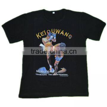 black custom o-neck muay thai t shirts boxing t shirts