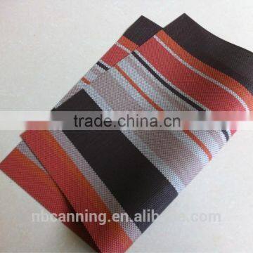 pvc woven mat/woven pvc placemats for restaurants/pvc woven mesh placemats