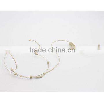 Adjustable skin color headset microphone for wireless microphone system with AKG, Shure and Sennhei. connectors into box