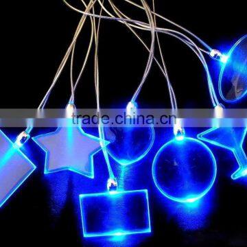 Promotional Gifts Customized Logo Plastic Flashing Led Necklace