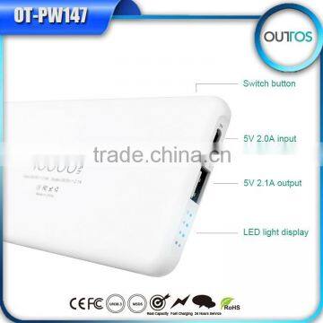 Portabel USB Power Bank Charger 10000mah Mobile Phone USB Battery for Travelling