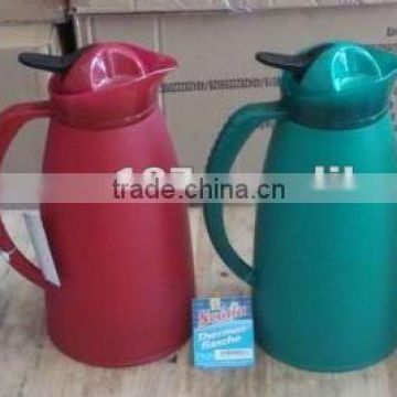 plastic thermo coffee pot with vacuum glass liner