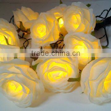 white rose string light