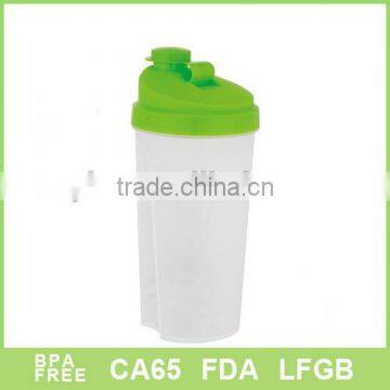 Hot selling plastic water bottle with shake ball