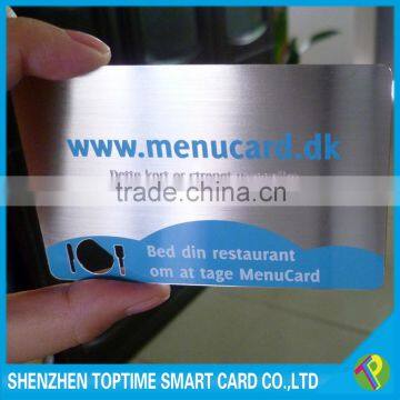 factory outlets Brushed steel card