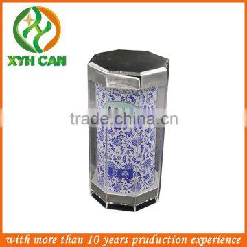 guangdong white tea tin canister packaging with thick metal material