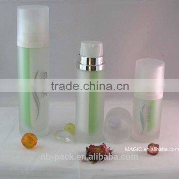 Round Shape Dual Tube Lotion Bottles Cosmetic Bottles Pump Plastic Lotion Bottles Quality Choice