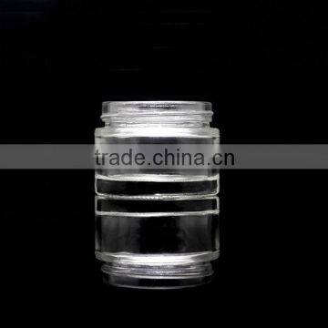 30g 50g clear glass jar face cream bottle with aluminum cap and inner lid