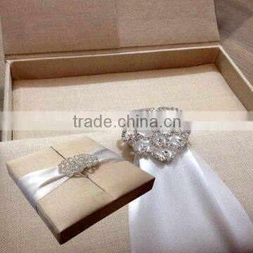 Good Quality Customized Luxury Silk Wedding Invitation Box photo-6