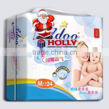 Super size M soft breathable leak guard Disposable Baby Diaper hand carry packing cheap competitive price OEM ODM free sample