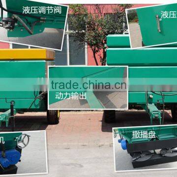 Tractor trailed hydraulic manure/ mucks spreading vehicle machine