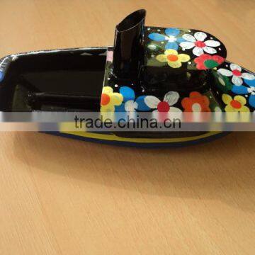 tin toys boats new handpainted tugs flowers