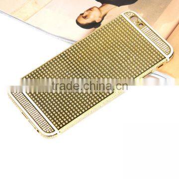 full cover diamonds for iPhone 6s 24kt gold plated rear housing