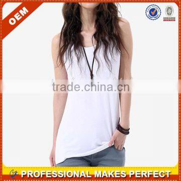 95% cotton 5% spandex white tank top for women(YCT-B0524)