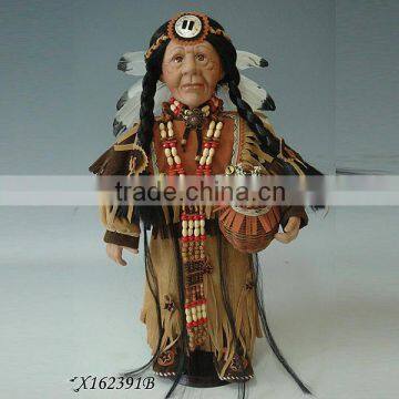 16inch United States style Indian princess 41cm doll, handicrafts cloth simulation ceramics a rag girl toy