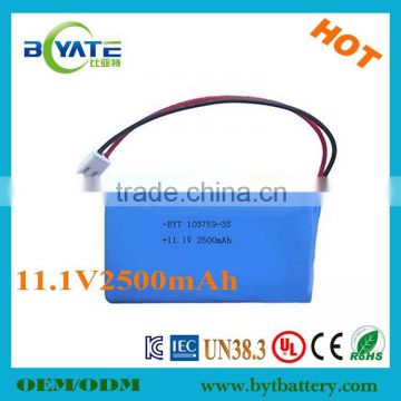 Top promotion 11.1v 2500mah lithium polymer emergency lighting battery