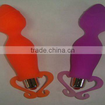 2014 Eco-friendly female masturbation G-Spot silicone sex toy with vibrator