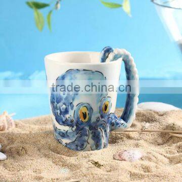 3d animal cup, ceramic animal hand painting ceramic mug,coffee mug