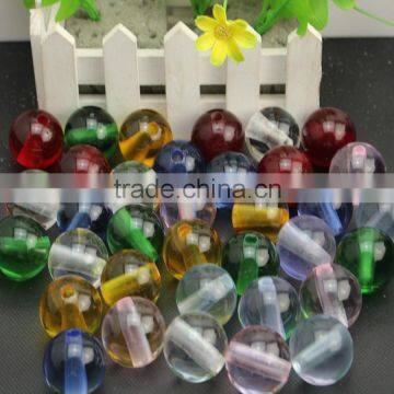 Factory directly sale K9 crystal material colors 30mm crystal smooth ball with 6mm hole for hot selling