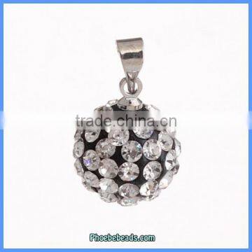 Wholesale New Arrival 12mm Rhinestone Ball Dangle Charm Rings For Making Jewelry CPP-R1201