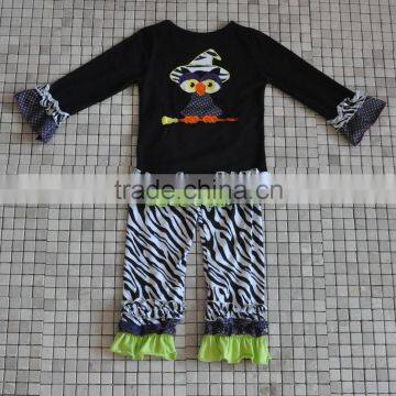 2016 Latest Design Infant Floral Pumpkin Cat Halloween Clothing photo-6