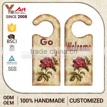 Superior Quality craft art iron welcome signs hangers for front door