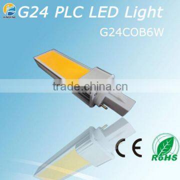 2 year warrenty G24 2 pin or 4 pin 6W Aluminum material COB LED LIGHT size140mm*35mm