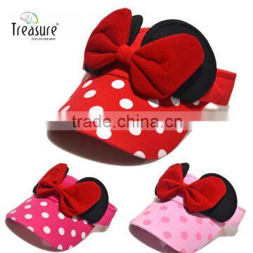 custom hot selling comfortable rosette lovely girl baby visor hat