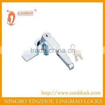 Metal cabinet door L handle lock