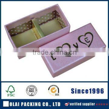 customized luxury pink paper love chocolate box