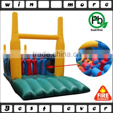 cheap football spring inflatable obstacle course for sale